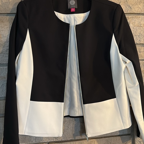 Vince Camuto Black and White Women's Jacket - Picture 6 of 8